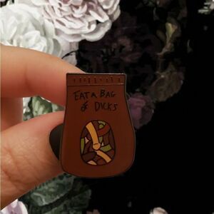 🍆Eat a bag of dcks enamel pin